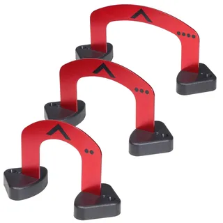 GoSports Golf Training Aids Align Putting Gates Übungs-Set: Enthält 3 Premium-Metalltore (5,1 cm / 7,6 cm / 10,2 cm) | Verwendung auf dem Grün oder zu Hause, rot, 3 Stück