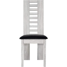Sciae 11SH2501 Lathi 14 Stuhl 2-er Set foliert und gebeizt, 41 x 103 x 52 cm, Eiche grau Nachbildung