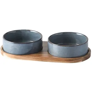 Keramik Haustier Schüssel Mit Halsband Unfall Holz Ablage Haustier Fütterung
