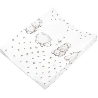 Julius Zöllner® 2-Keil Wickelauflage 60x71 cm - weiche Wickelunterlage - Baby Wickeltischauflage - Folie, wasserdicht & abwischbar - Made in Germany - OEKO-TEX Standard 100 - Igelfamilie
