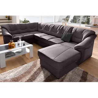 sit&more Wohnlandschaft Kunstleder U-Form 3-Sitzer Braun