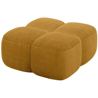 altdecor Pouf Miko-Puf 90 x 45 x 90 cm Cord Senfgelb