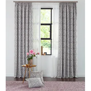 my home Gardine »Malin« Kräuselband 2 Stk. tlg. halbtransparent, 2-er Set, Voile, weiß