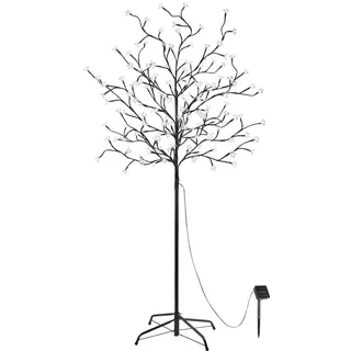 Lunartec Lichterbaum: Solar-LED-Deko-Kirschbaum mit 152 beleuchteten Blüten, 150 cm, IP44 (LED Deko Baum, Lichterbaum aussen, Garten)