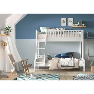 Vipack Etagenbett , Weiß , Holz , Kiefer , massiv , Höhe ca. 20 cm , 90x200 cm , nicht verstellbar , Babymöbel & Kindermöbel, Kinderzimmer & Jugendzimmer, Stockbetten