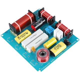 Risegun Frequenzteiler, 3 Weg Audio Lautsprecher Crossover Filter Audio Frequenz Teiler 300W für DIY KTV Bühnenlautsprecher