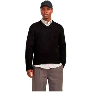 Jack & Jones Winter Pullover Mit V-ausschnitt - Black - L