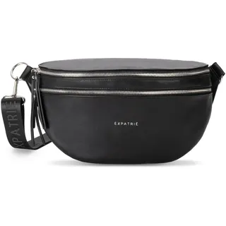 Expatrié Bauchtasche Damen Schwarz - Alice Large - Gürteltasche für Festival, Reisen & Alltag aus Veganem Leder - Brusttasche Stylisch - Wasserabweisend
