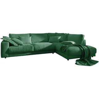 Ecksofa Madeline Cord Recamiere rechts smaragd