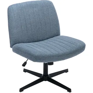 colamy Breiter Bürostuhl Stoff Blau