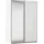 Schwebetürenschrank 136 x 197 x 61 cm Weiß
