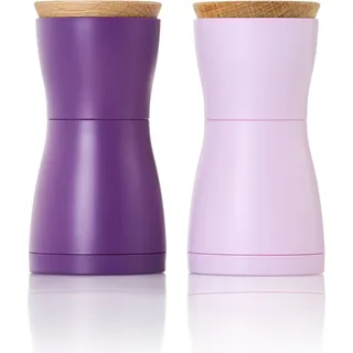 AdHoc Mühlen-Set TWIN Pfeffermühle Salzmühle dunkellila / helllila 13,3 cm