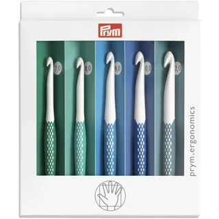Prym Wollhäkelnadel Set 7,0 mm - 12,0 mm, prym.ergonomics, Kunststoff, ergonomischer Griff
