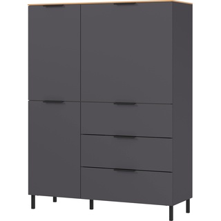 Germania California Highboard Holzwerkstoff Grau/Braun