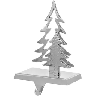 Weihnachtsstrumpf Aufhänger Dekoration - Kamin/Mantel - Silber - Baum