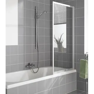 Kermi Faltwand VARIO 2000 FW1 06514, V2FW1065141AK, Farbe: Silber Mattglanz Echtglas klar