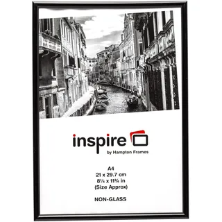 TPAC A4MARBLK-NG Kunststoff-Bilderrahmen Certiciate, DIN A4,21 x 29.7 cm, schwarz