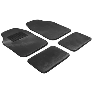 Walser Car Comfort Autoteppich 8mm Velours, Universal Fußmatten, Automatten-Set 4 teilig schwarz, Automatten Velours schwarz 29045