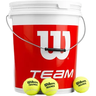 WILSON Team Trainer Tennisbälle 72er Eimer drucklose Bälle gelb