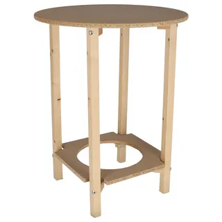 Mueblear 21000 gazte Tisch rund Holz ohne Nagellack, Holz, Sans Vernis, 60x75cm