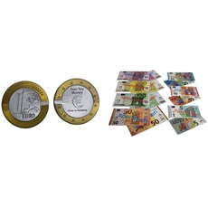 WISSNER aktiv Lernen - Euro Spielgeld zum Rechnen 100 x 1 Euro Münzen & aktiv Lernen - Euro Spielgeld zum Rechnen 40 Banknoten