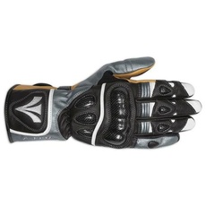 A-Pro Lederhandschuhe Kalbsleder Motorrad Enduro Protektoren Handschuhe Silber L