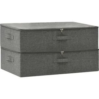 vidaXL Aufbewahrungsboxen 2 Stk. Stoff 70x40x18 cm Anthrazit - Grau