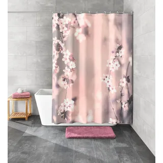 KLEINE WOLKE Duschvorhang Wolke 180 x 180 cm rosa