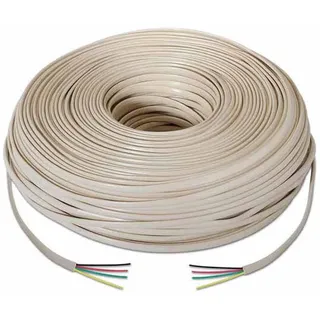 AISENS A143 – 0321 – Telefon-Kabel 100 m 4 C, beige