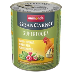 Bild von GranCarno Superfoods Huhn + Spinat, Himbeeren, Kürbiskerne 6 x 800 g