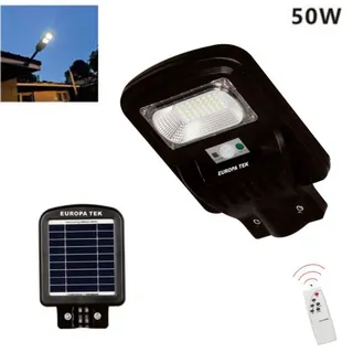 RobertAgor Driwei Solar Straßenlaterne LED Außen-Fackel 50W Schwarz IP65