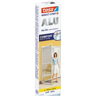 Tesa Insektenschutz-Tür Insect Stop ALU Comfort 100 x 220 cm Weiß