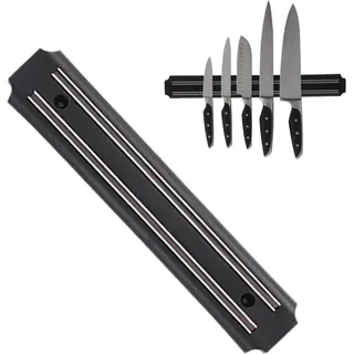 Magnetischer Messerhalter Schwarz 25cm Edelstahl Magnetleiste Mit Montagewerkzeug