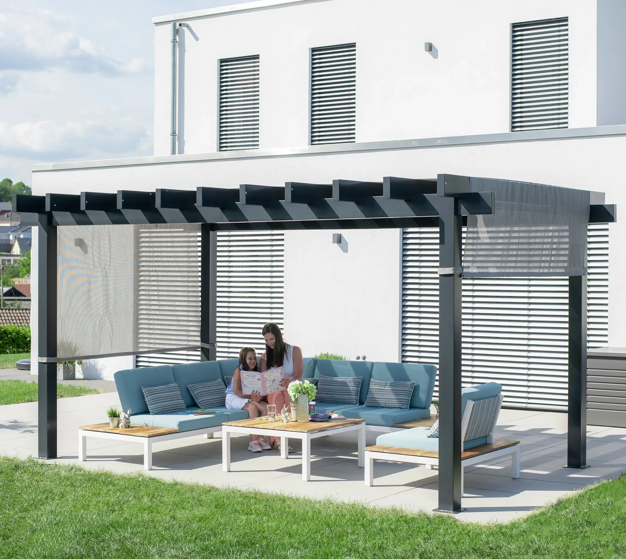 Bild von Pergola Yamba 2,95 x 4,95 m anthrazit