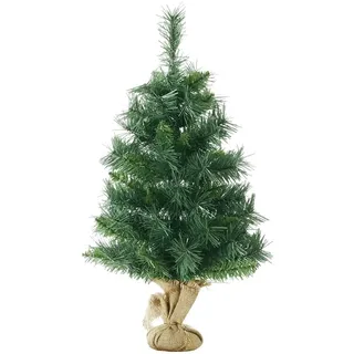 SALCAR Mini Künstlicher Weihnachtsbaum 90 cm, Tisch Tannenbaum mit Handschuhen und Zementbasis, Christbaum Künstlich als Weihnachtsdeko Innen