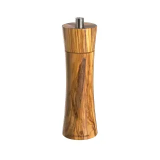 Zassenhaus Frankfurt Pfeffermühle, Olivenholz, Gewürzmühle mit edelm Olivenholz, Höhe: 18 cm