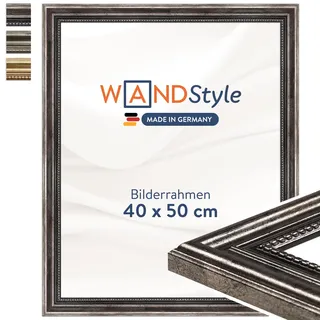 WANDStyle Bilderrahmen 40x50 Holz, Bilderrahmen Metall-Optik Vintage