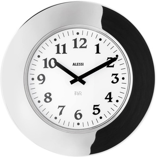 Alessi "Momento" Wanduhr aus Edelstahl, Quartz Werk