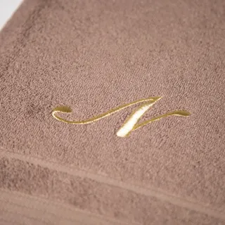 Caleffi Handtuch mit Gästehandtuch aus Baumwolle Bestickt Kaffee - 71346