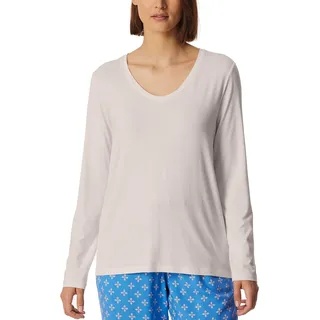 Schiesser Damen Schlafshirt Langarm Modal-Mix + Relax Pyjamaoberteil, pfirsich_182101, 42