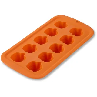 Zenker Mini-Kürbis Schokoform/Eiswürfelform – 10er Halloween Backform aus Silikon, orange, spülmaschinengeeignet – Optimal für kreative Leckereien