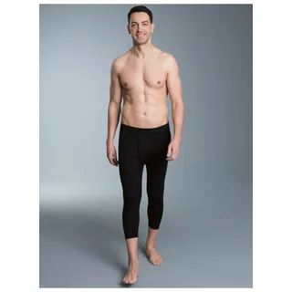 Lange Unterhose TRIGEMA "TRIGEMA 3/4 Unterhose im Doppelpack", Herren, Gr. 6, 2 Stk., schwarz, 100% Baumwolle (Bio-Baumwolle kbA), Unterhosen Lange Unterhose