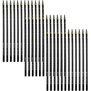 36 Stk Schwarz-Gold Geburtstagskerzen, Lange Bleistift-Kuchenkerzen, Elegante Hochzeitskerzen, Party-Deko Paraffinwachs, Schwarz-Gold Punkt Kerzen, Lange schlanke Kuchenkerzen für Deko