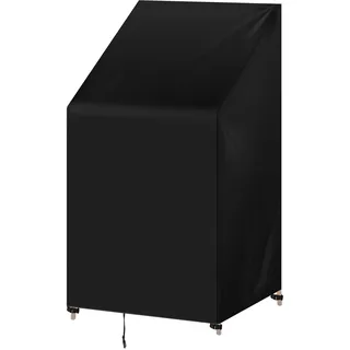 WOLTU Abdeckung für Gartenmöbel Gartenstühle, 65x65x120/80 cm, Abdeckhaube aus 420D Oxford Gewebe, Wasserdicht Abdeckplane UV-Beständig, Schutzhülle Plane für Möbelsets, Schwarz