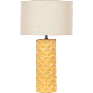 Beliani Tischlampe Gelb 2 St.