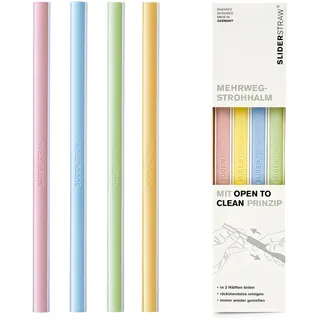Filapen Wiederverwendbare Strohhalme – 4er Set Trinkhalme – Made in Germany & 7-fach international ausgezeichnet – Nachhaltiger Strohhalm für heiße & kalte Getränke
