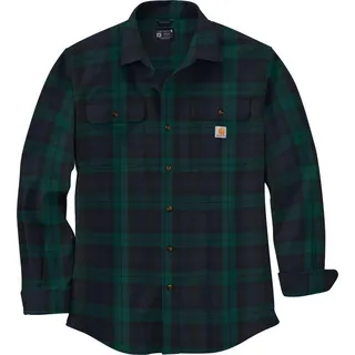 CARHARTT Heavyweight Flannel Plaid, Hemd - Grün/Blau - XL