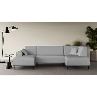 OTTO home Wohnlandschaft U-Form Polyester 3-Sitzer Grau