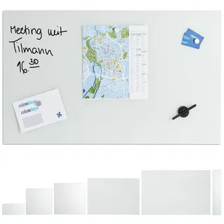 Relaxdays Glas-Magnetboard 100 x 60 cm, weiß