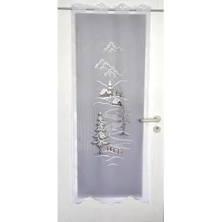 Stickereien Plauen Türvorhang »Türstores Landschaft« Durchzuglöcher 1 Stk. tlg. HxB: 160x60, veredelt mit echter Plauener Spitze Stickerei